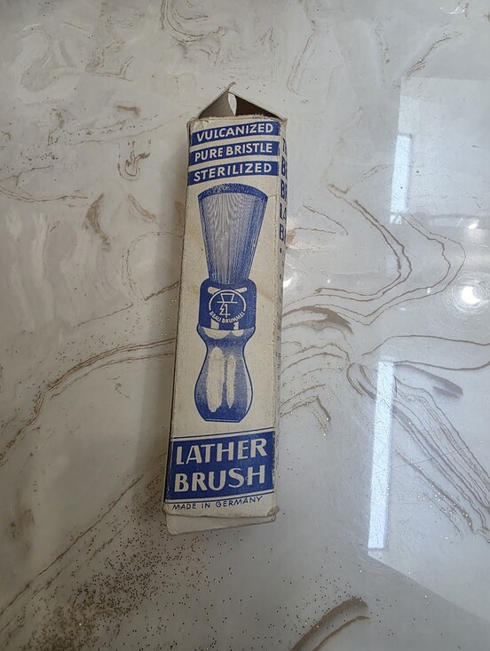 beau brummel Other - Lather Brush - Blue/White Vintage-Style Shaving Brush